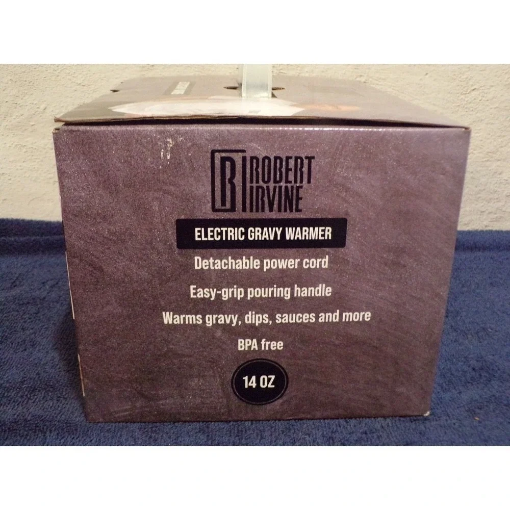 Robert Irvine 14 oz Electric Gravy Warmer Black NIB